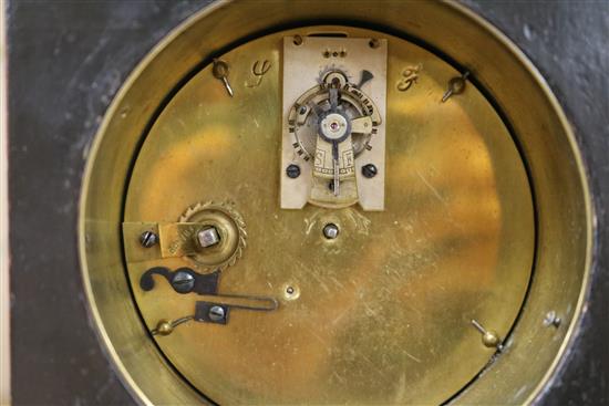 A chinoiserie lacquered mantel clock